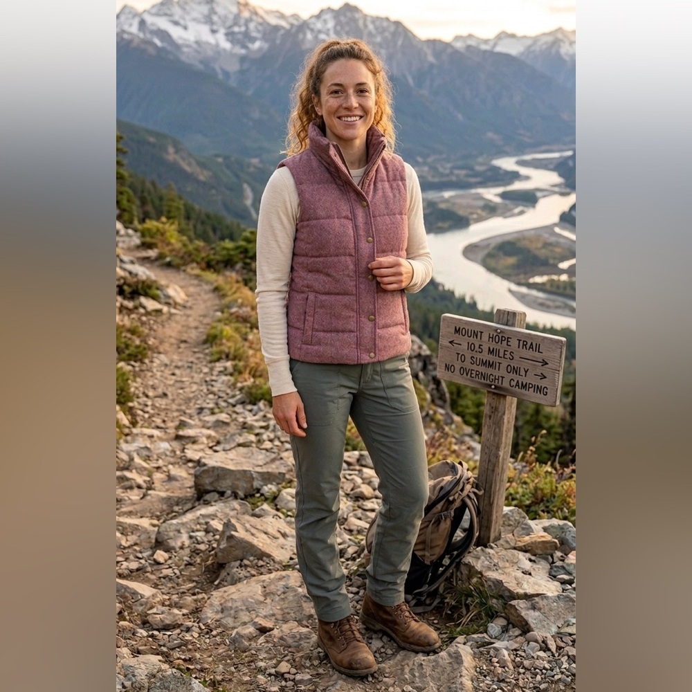Women's Warm Red Quilted Vest